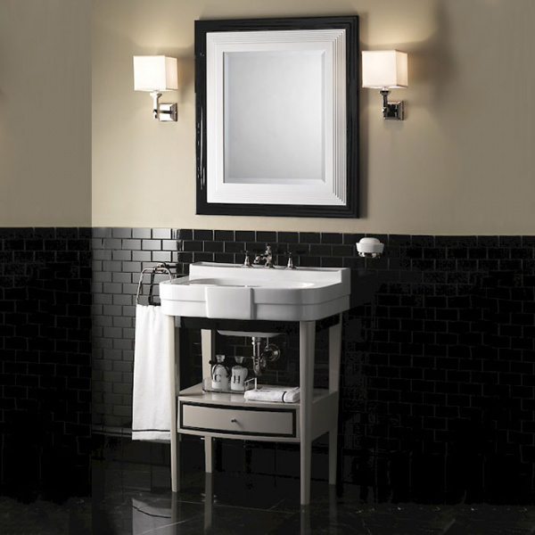 Devon&Devon Bogart Консоль 70х54см, с раковиной на 3 отверстия, цвет: pure white