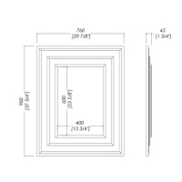 Devon&Devon Venice Зеркало 96х76см, цвет: хром/черный