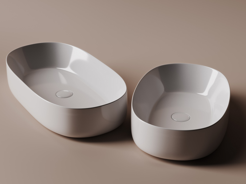 Умывальник чаша накладная овальная Element 675*350*140мм Ceramica Nova белый CN5022