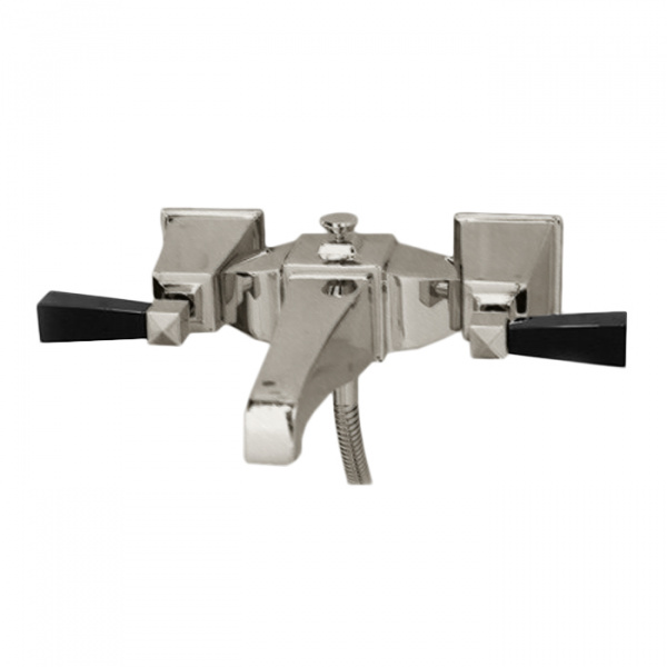 Devon&Devon Vip Time Смеситель для ванны, цвет: никель сатинированный/черный хрусталь