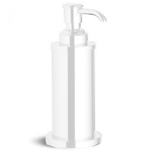 Bertocci Cinquecento Дозатор настольный в металлической колбе, цвет: белый матовый