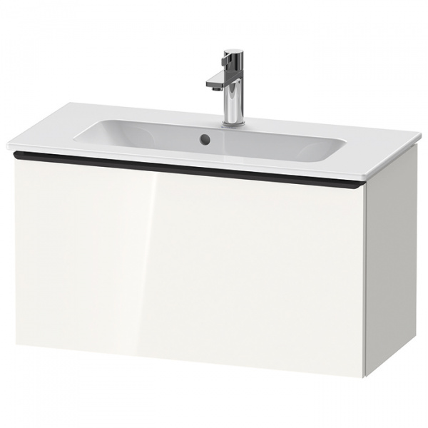 Duravit D-Neo Тумбочка подвесная Compact 44x81x37.2 см, раковина, 1 ящик, цвет: белый высокоглянцевый