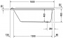 Ванна акриловая Duravit Starck 160x70 прямоугольная, встраиваемая