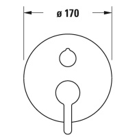 Duravit C.1 Смеситель для душа, встраиваемый, с переключателем потоков, цвет: хром