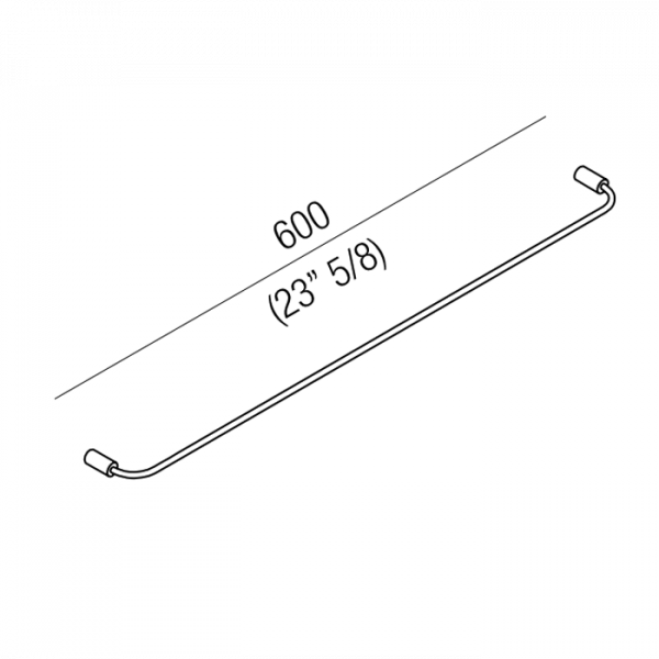 Agape Bucatini Полотенцедержатель, 60см, подвесной, цвет: хром