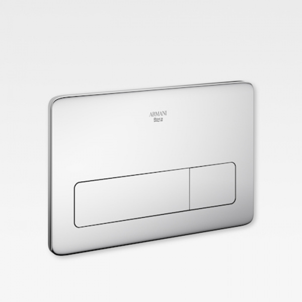 Armani Roca Baia Панель смыва с двумя клавишами 25.78х0.4х16.78см, цвет: хром