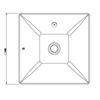 Gessi Mimi Раковина 45x45 см, без отв., цвет: глянцевый белый