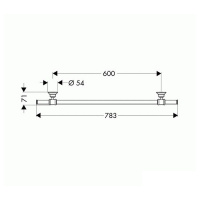Axor Montreux ​Полотенцедержатель, ​60см, подвесной, цвет: полированное золото