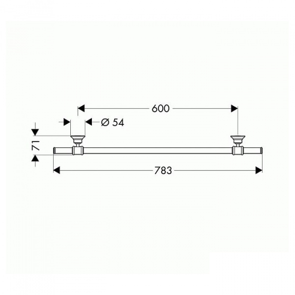 Axor Montreux ​Полотенцедержатель, ​60см, подвесной, цвет: полированное золото