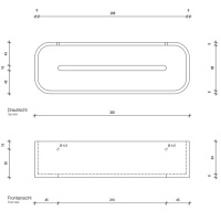 Decor Walther Stone DCT30 Душевая полочка 30x10см, подвесная, цвет: белый / сталь матовая