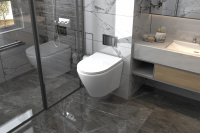 Комплект унитаз ABBER Bequem AC1102 с инсталляцией TECE 9400406 и клавишей 9240702 хром матовый