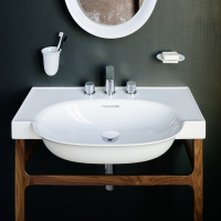 Laufen New Classic Консоль деревянная 118х32х83см, с раковиной на 1 отв., цвет: орех