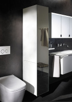 Burgbad Yso Шкаф подвесной зеркальный 32x43x176см, цвет: белый матовый