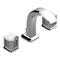 THG Metropolis cristal clair Смеситель для раковины, 3 отв., цвет: хром/прозрачный хрусталь