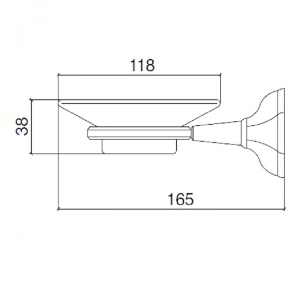 Sbordoni Deco Мыльница с держателем, подвесная, цвет: керамика/хром