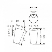 Axor Starck Organic Стаканчик для зубных щеток, подвесной, цвет: хром