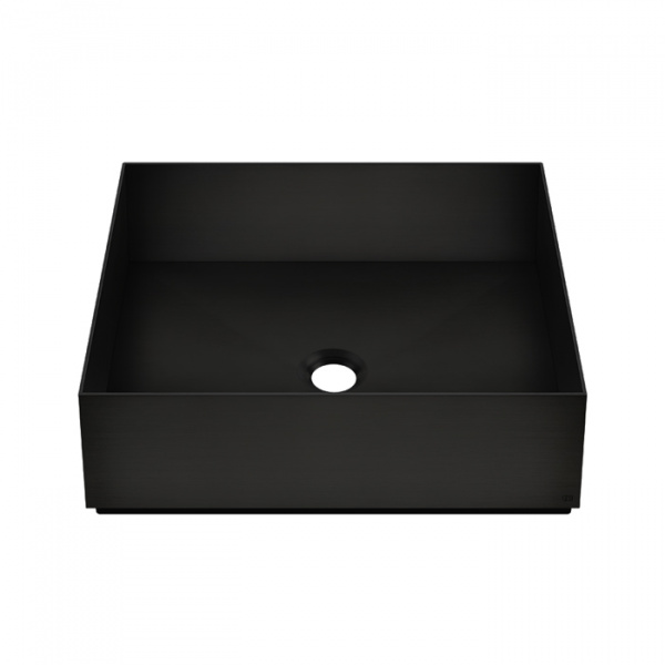 GESSI 316 Раковина 40x40 см., для установки на столешницу, без перелива, нержавеющая сталь, цвет: Black XL