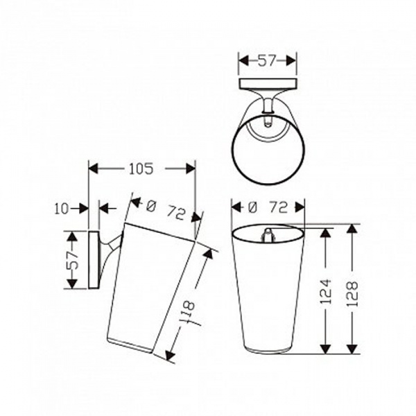 Axor Starck Organic Стаканчик для зубных щеток, подвесной, цвет: хром