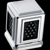 THG Metropolis cristal noir Смеситель для раковины, 3 отв., цвет: хром/черный хрусталь