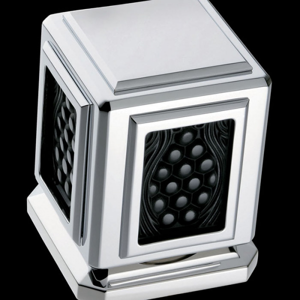 THG Metropolis cristal noir Смеситель для раковины, 3 отв., цвет: хром/черный хрусталь