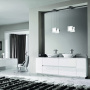 VITAGE milldue edition FOUR SEASONS Комплект мебели с тумбой под раковину, раковиной LIONE, зеркалом QUEBEC, 216 см, цвет: глянцевый Bianco/Calacatta vagli