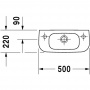 Duravit D-Code Раковина 50х22 см, без отв., цвет: белый