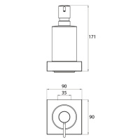 EMCO Liaison Диспенсер для жидкого мыла, подвесной, стекло прозрачное, цвет: хром