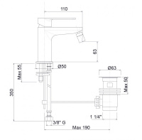 Смеситель для биде Cezares TIRRENO ,