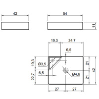 Antonio Lupi Simplo Раковина 54х42х11 см, без отв., цвет: белый