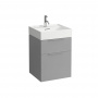 Laufen Kartell Тумба с раковиной, 49х45.5х61.5см, с 2 выдвиж. ящиками, с сифоном, цвет: серый матовый