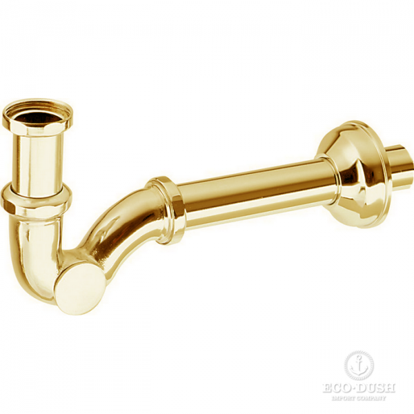 CISAL Сифон 1&quot1/4 S-образный, цвет: золото