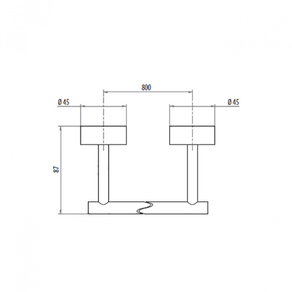 Gattoni Easy Полотенцедержатель 80см, подвесной, цвет: хром