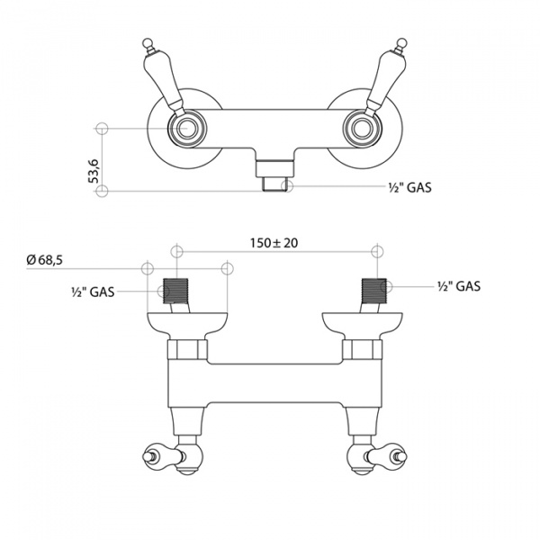 Смеситель для душа Bongio Capri, цвет: хром