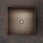 Gessi 316 Раковина 40x40 см, без отв., для установки на столешницу, без перелива, нержавеющая сталь, цвет: Copper Brushed PVD