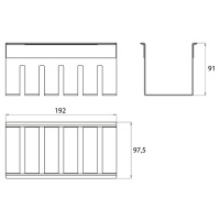 EMCO Liaison Полочка для рейлинга, 192x97.5x91мм, подвесной, цвет: хром