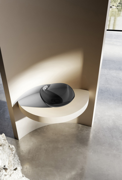 Раковина накладная прозрачная ABBER Kristall AT2806Onyx