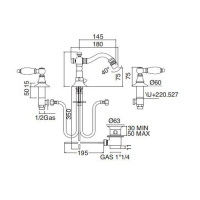 Sbordoni Livia Смеситель для биде на 3 отверстия, цвет: хром