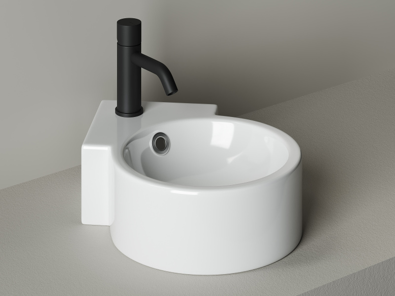 Умывальник подвесной угловой Element 310*430*125мм Ceramica Nova белый CN5019