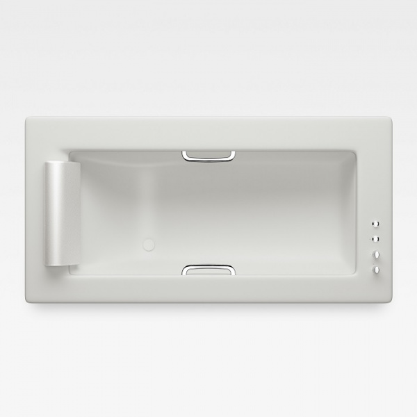 Armani Roca Island Встраиваемая ванна 214.5х110x57см термостат руч. душ, Hide-Flow, ручки, мягкий подголовник