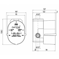 Gattoni GBOX Универсальная монтажная коробка под встраиваемый смеситель для душа с 1-м выходом