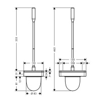 Axor Universal Набор для WC настенного монтажа, подвесной, цвет: хром