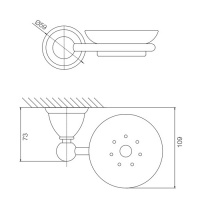 Fima Carlo Frattini Style Мыльница с держателем, подвесная, цвет: хром