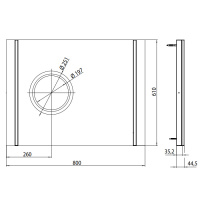 EMCO Зеркало со LED подсветкой, B80xH61см