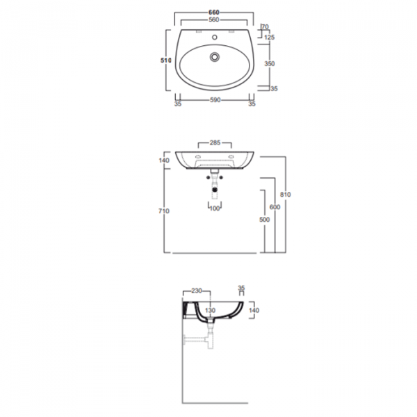 Simas Bormio Раковина 66х51 см, 1 отв., цвет: белый