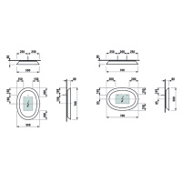 Laufen New Classic Зеркало в керамической раме с подсведкой LED 50х8х70см, цвет: белый глянцевый