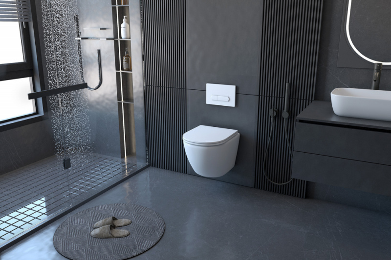 Унитаз ABBER Bequem AC1100 подвесной белый, безободковый