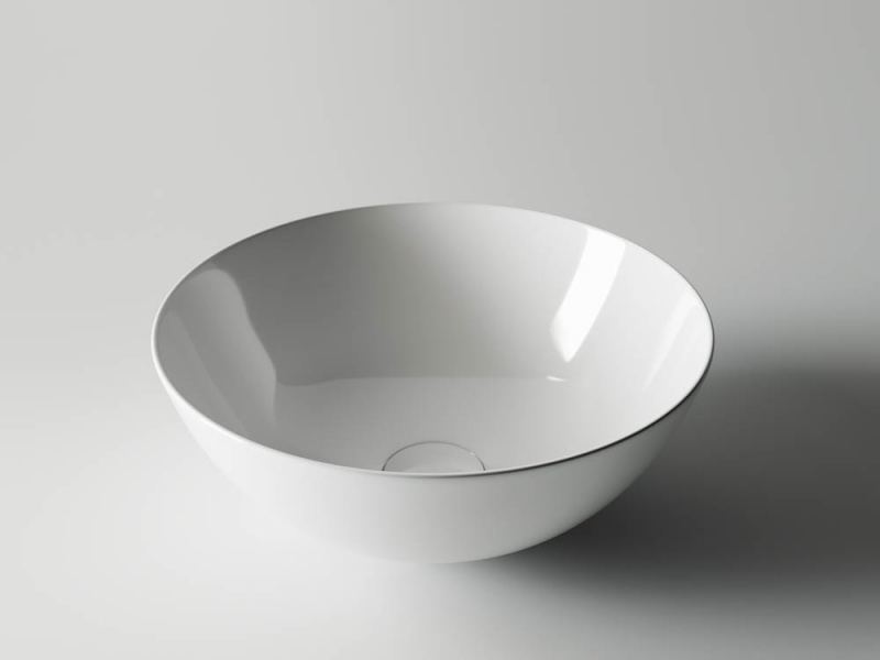 Умывальник чаша накладная круглая  Element 358*358*155мм Ceramica Nova белый CN6002