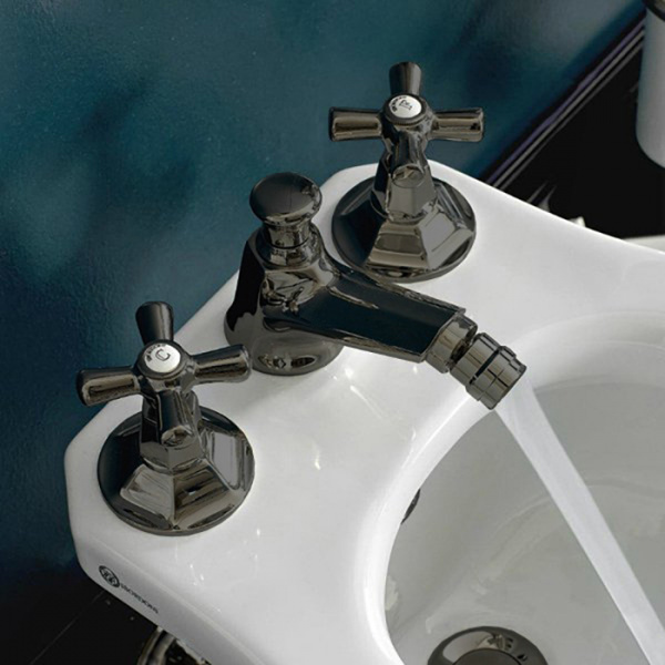 Sbordoni Deco Смеситель для биде на 3 отверстия, цвет: черный никель