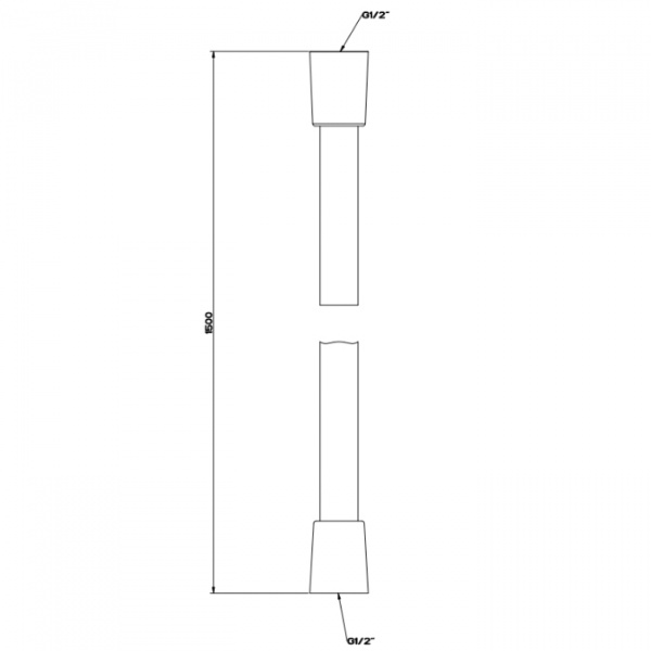 Gessi Ingranaggio Шланг Darkflex, длина 1,50 м, цвет: хром