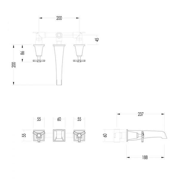 Devon&Devon Time Смеситель для раковины, цвет: никель сатинированный